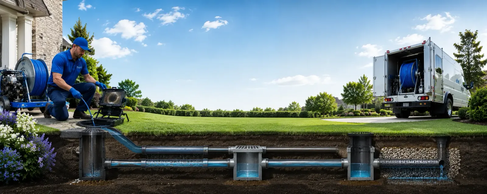 Outdoor drain cleaning information for Cambridge, IL